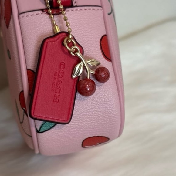 Coach Mini Jamie Camera Bag With Heart Cherry Print - Picture 11 of 12